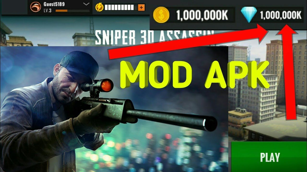 Sniper 3D Hack MOD APK Full Tiền Kim Cương IOS Android 2022