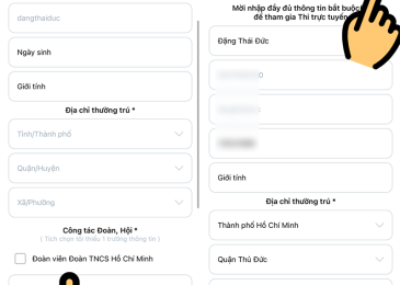 Cách sửa thông tin trên app Thanh Niên Việt Nam