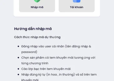 Cách nhập mã myphamdonganh khuyenmai.com