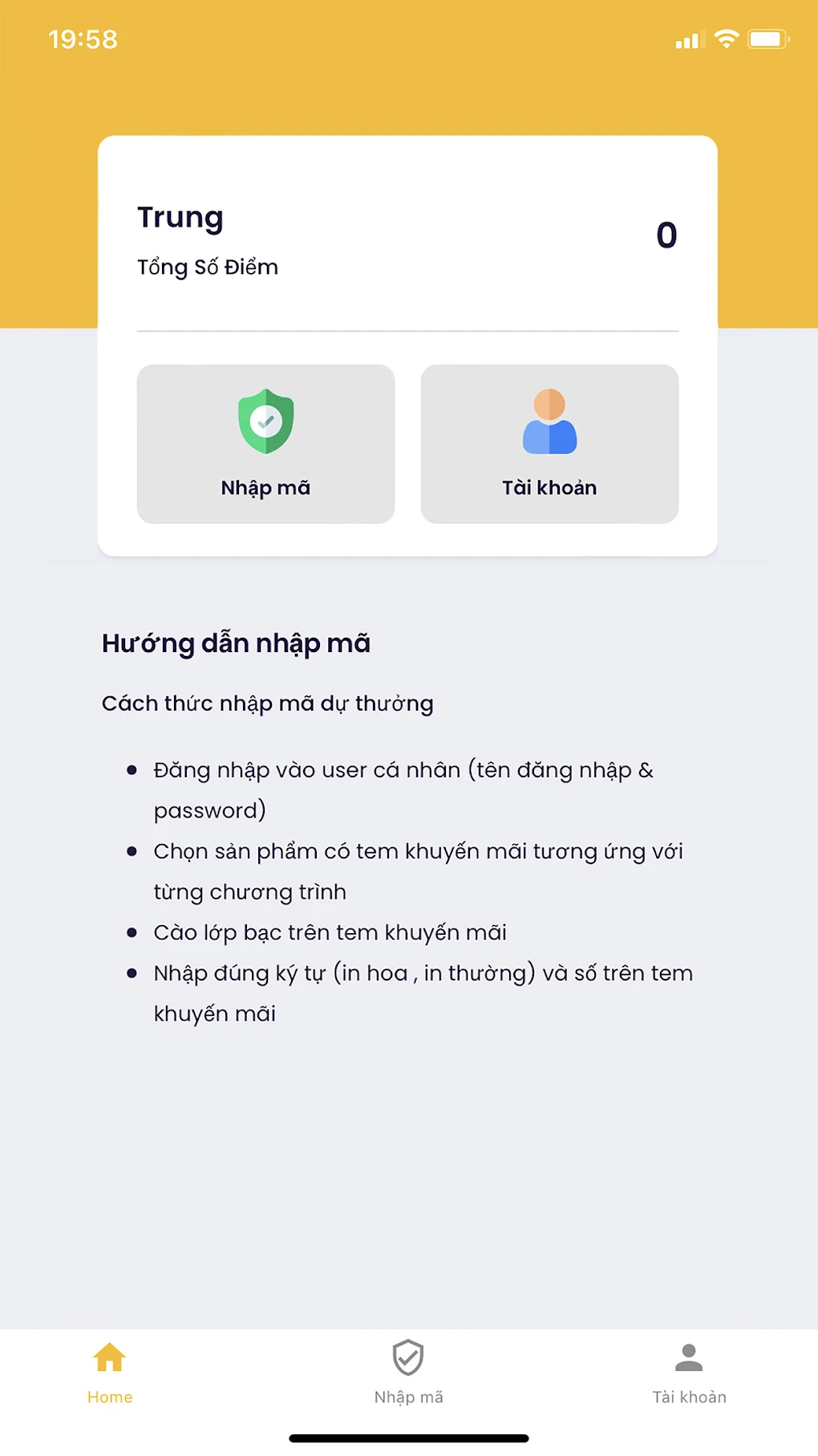 Cách nhập mã myphamdonganh khuyenmai.com