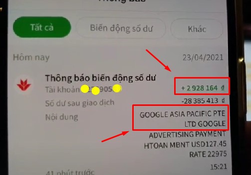 Cách rút tiền từ Youtube Cash 2