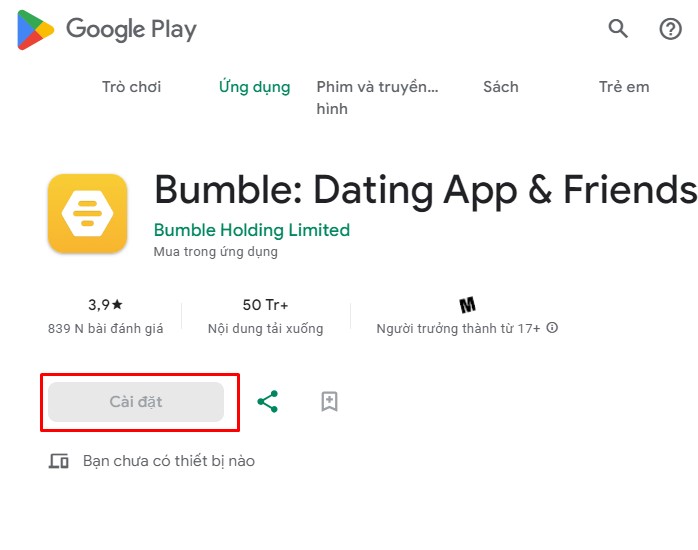 Cách tải app Bumble 